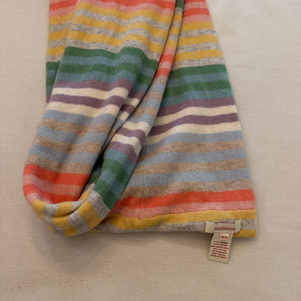 Sundance Infinity Scarf Rainbow Stripe Boho Multi Color